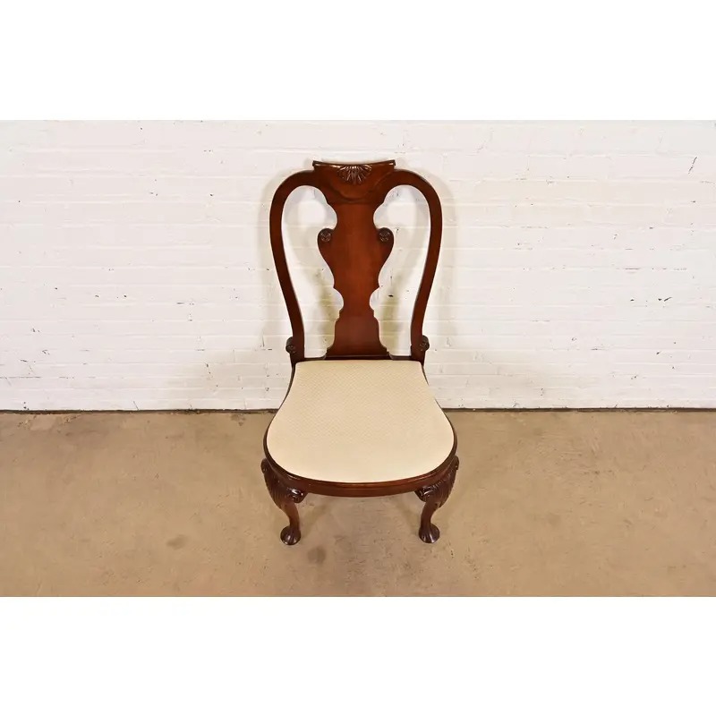 Baker Furniture Georgian Carved Mahogany Side Chair or Dining Chair - Image 5