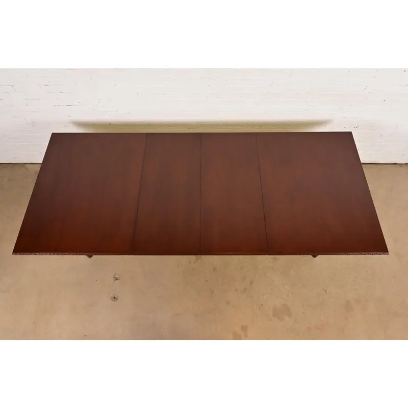 Frank Lloyd Wright for Heritage-Henredon Taliesin Mahogany Extension Dining Table, Newly Refinished - Image 5