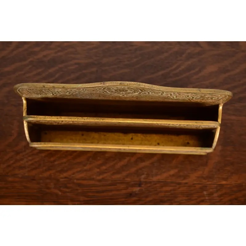 Tiffany Studios New York Zodiac Pattern Bronze Doré Letter Rack - Image 5