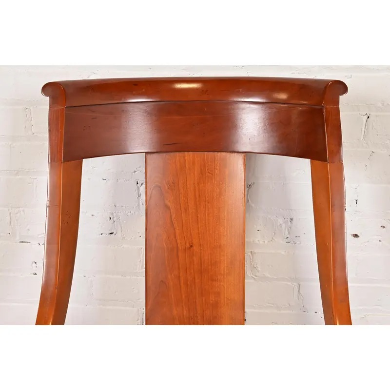 Baker Furniture Regency Solid Cherry Wood Side Chairs or Dining Chairs, Pair - Image 6