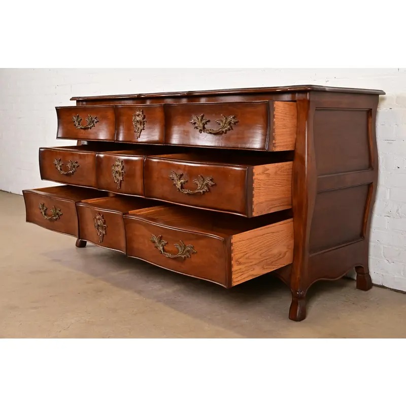 Bodart French Provincial Louis XV Fruitwood Triple Dresser, Circa 1960s - Image 6