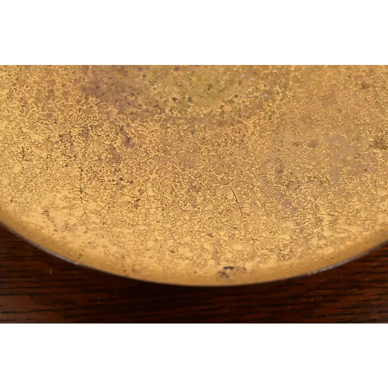 Louis Comfort Tiffany Furnaces Favrile Bronze Doré and Enamel Footed Centerpiece Bowl or Tazza - Image 6