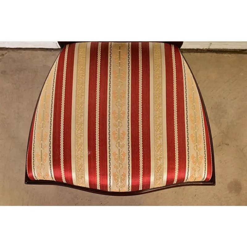 Baker Furniture Style Federal Carved Mahogany Shield Back Side Chairs or Dining Chairs, Pair - Image 7