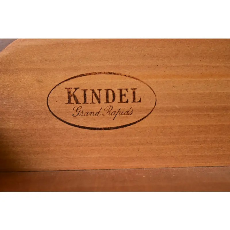 Kindel Furniture French Louis Philippe Lighted Breakfront Bookcase Cabinet - Image 7