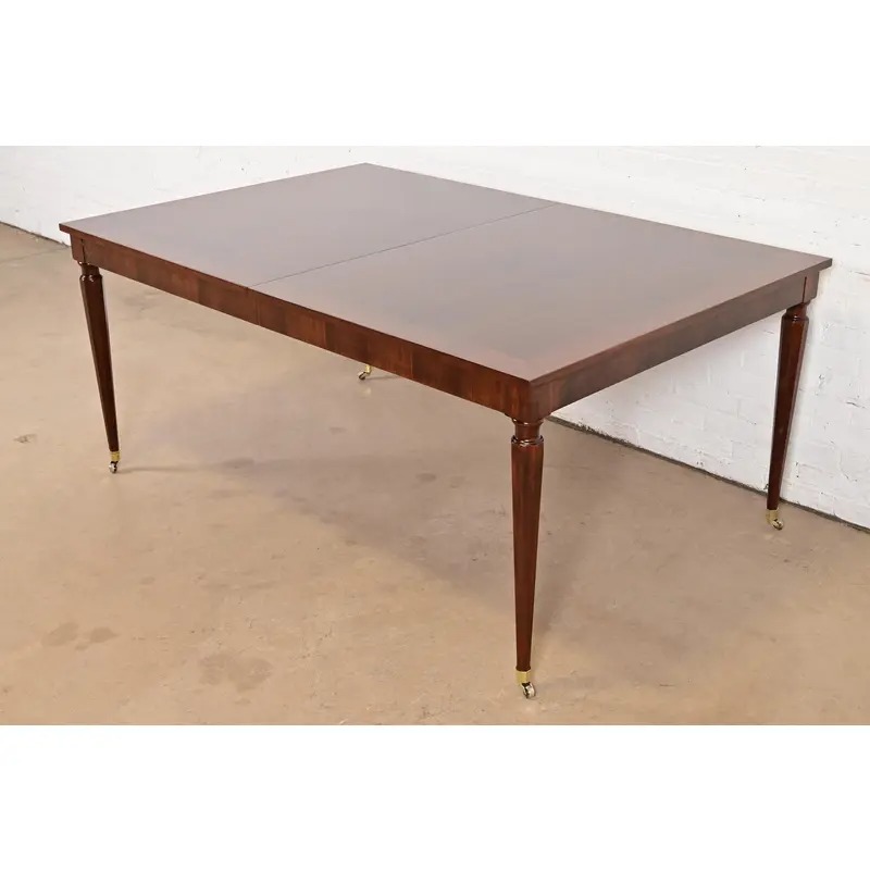 Kindel Furniture French Regency Louis XVI Cherry Wood Extension Dining Table, Newly Refinished - Image 7