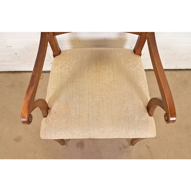 Kindel Furniture Regency Carved Cherry Wood Dining Chairs, Set of Eight - Image 7