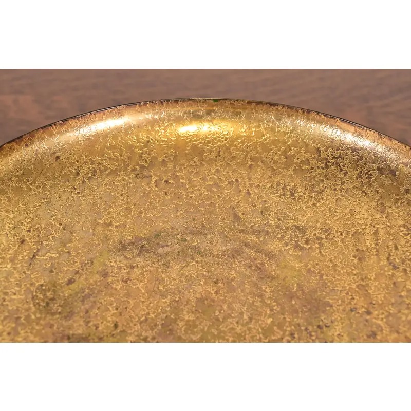 Louis Comfort Tiffany Furnaces Favrile Bronze Doré and Enamel Footed Centerpiece Bowl or Tazza - Image 7