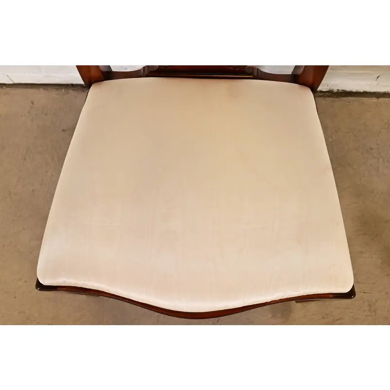 Maitland Smith Georgian Carved Mahogany Side Chairs or Dining Chairs, Pair - Image 7