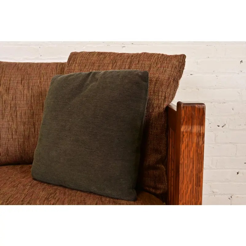 Stickley Mission Oak Arts & Crafts Spindle Settle Sofa - Image 7