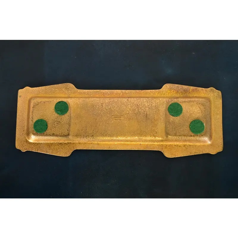 Tiffany Studios New York American Indian Pattern Bronze Doré Pen Tray - Image 7