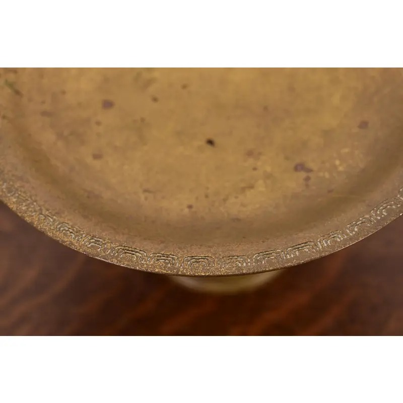 Tiffany Studios New York Bronze Doré Pedestal Bowl or Compote Dish - Image 7