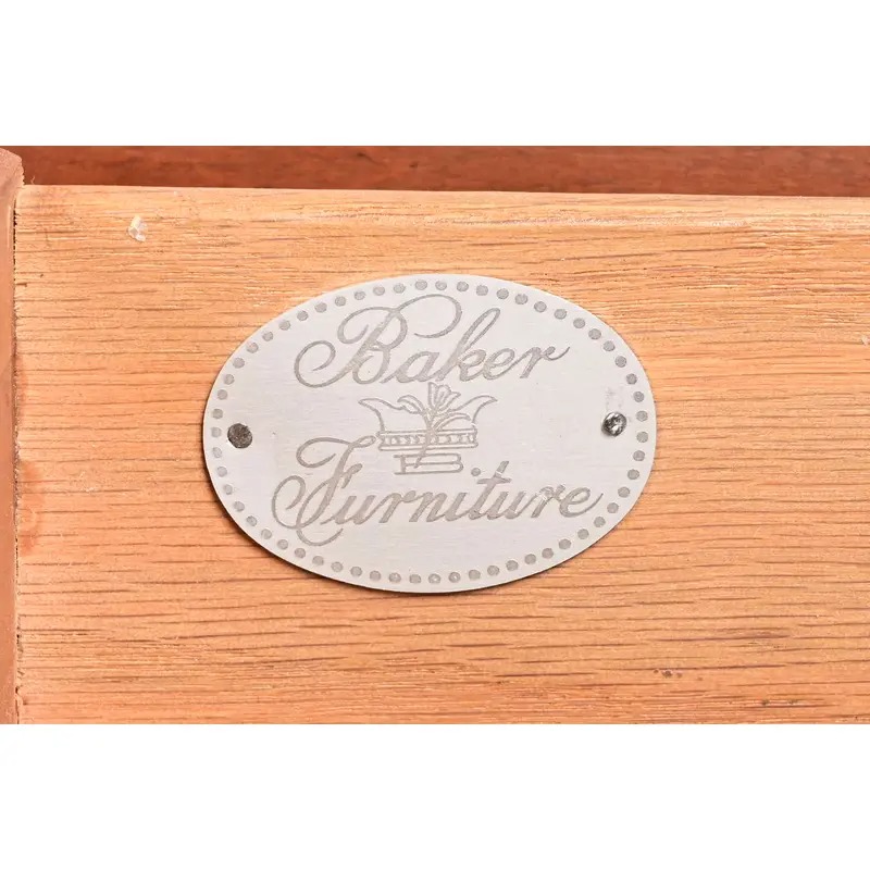 Baker Furniture French Regency Louis XVI Carved Cherry and Burl Wood Sideboard or Bar Cabinet, Circa 1960s - Image 8