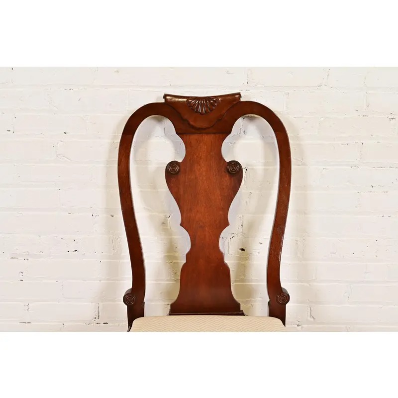 Baker Furniture Georgian Carved Mahogany Side Chair or Dining Chair - Image 8