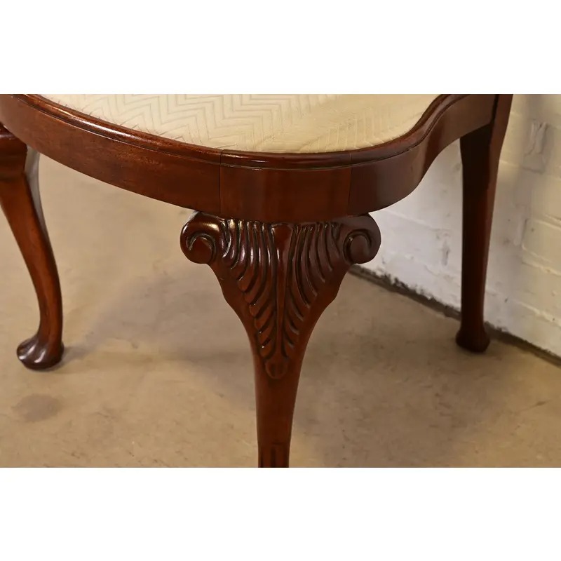 Baker Furniture Georgian Carved Mahogany Side Chairs or Dining Chairs, Pair - Image 8