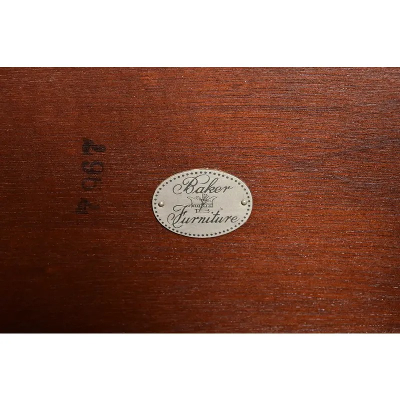 Baker Furniture Georgian Inlaid Mahogany Chest on Stand Side Table - Image 8