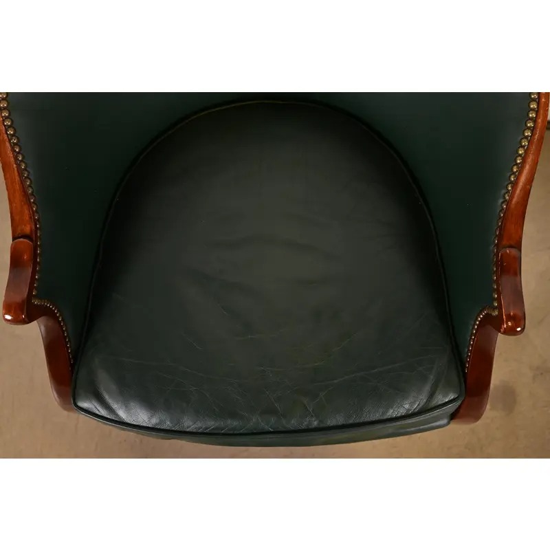 Baker Furniture Modern Regency Leather Upholstered Lounge Chairs, Pair - Image 8