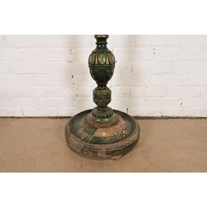 Stickley Brothers Antique Early American Country Cottage Green Lacquered Hall Tree, Circa 1920s - Image 8