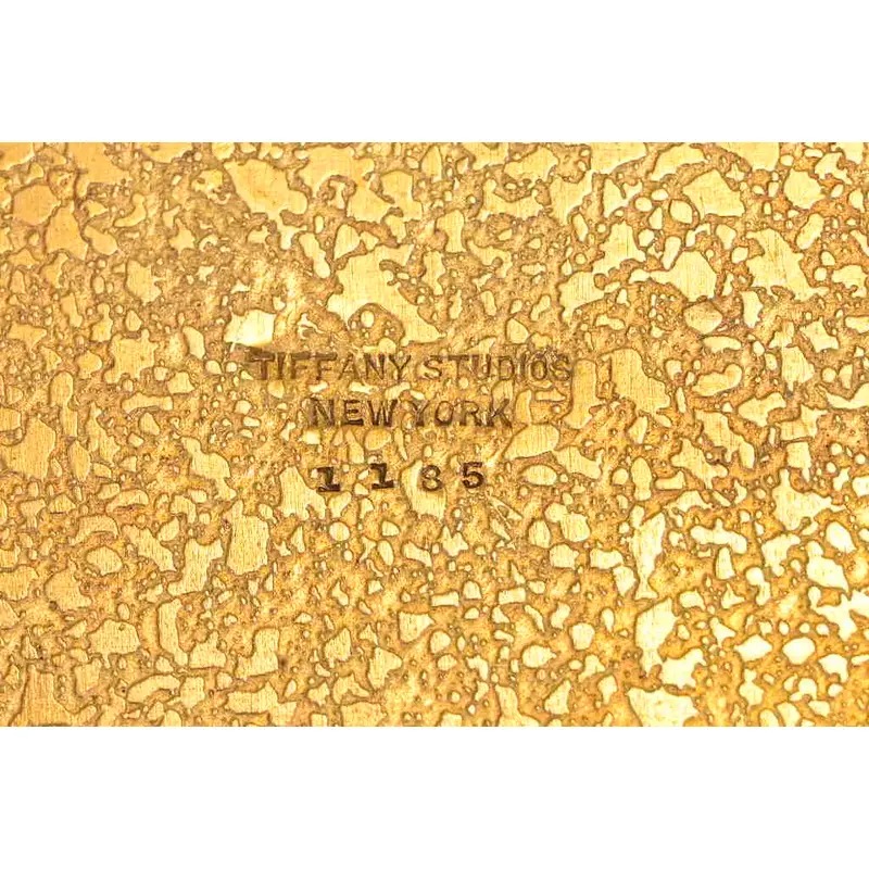 Tiffany Studios New York American Indian Pattern Bronze Doré Pen Tray - Image 8