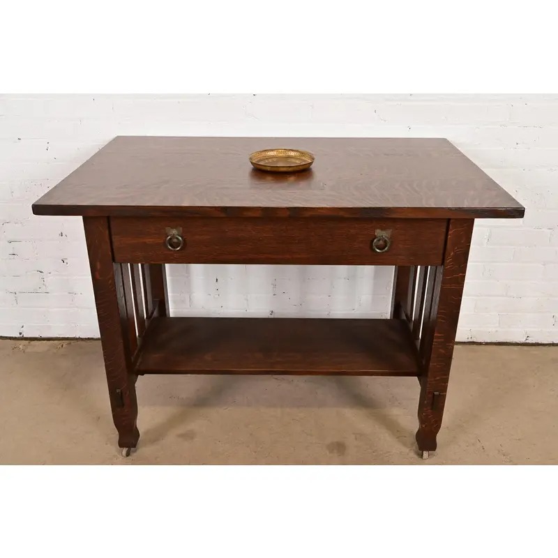 Tiffany Studios New York Bronze Doré Shallow Bowl or Tray With Decorative Border - Image 8