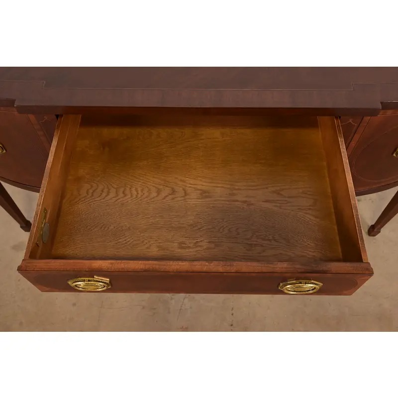 Baker Furniture Federal Inlaid Mahogany Sideboard Credenza, Newly Refinished - Image 9