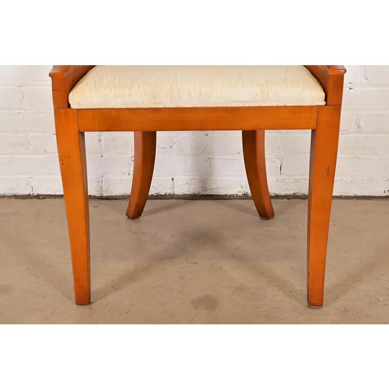 Baker Furniture Regency Solid Cherry Wood Armchairs, Pair - Image 9