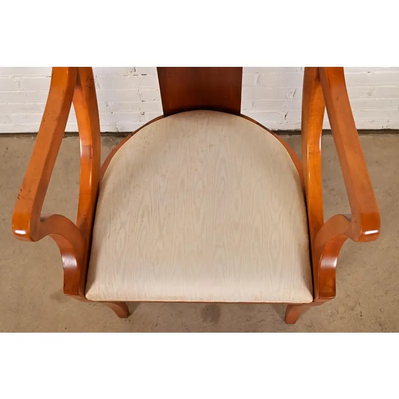 Baker Furniture Regency Solid Cherry Wood Dining Chairs, Set of Six - Image 9