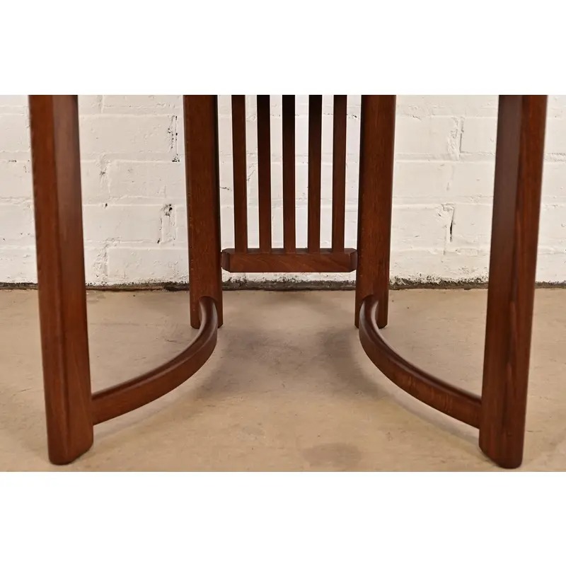 Frank Lloyd Wright Style Arts & Crafts High Back Dining Chairs, Set of Four - Image 9