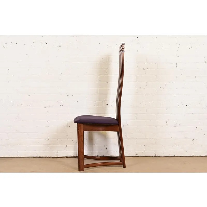 Frank Lloyd Wright Style Arts & Crafts High Back Side Chair or Dining Chair - Image 9