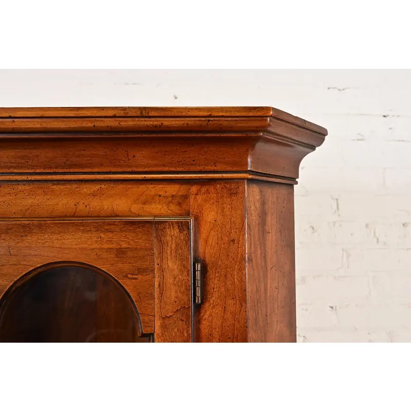 Henkel Harris Style Cherry Wood Corner Cabinet, Circa 1970s - Image 9