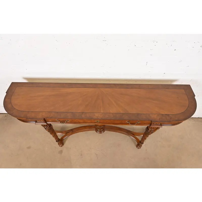Karges French Regency Louis XVI Burled Walnut Console Table or Server - Image 9