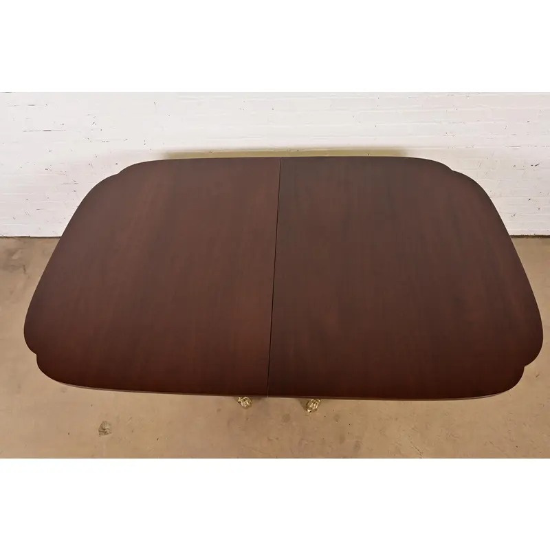 Stickley Georgian Mahogany Double Pedestal Extension Dining Table, Newly Refinished - Image 9