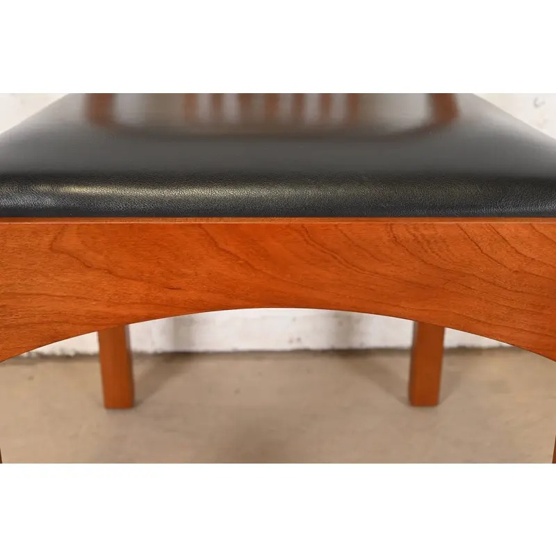 Stickley Mission Arts & Crafts Cherry Wood High Back Spindle Side Chairs or Dining Chairs, Pair - Image 9