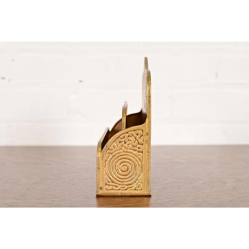 Tiffany Studios New York Zodiac Pattern Bronze Doré Letter Rack - Image 9