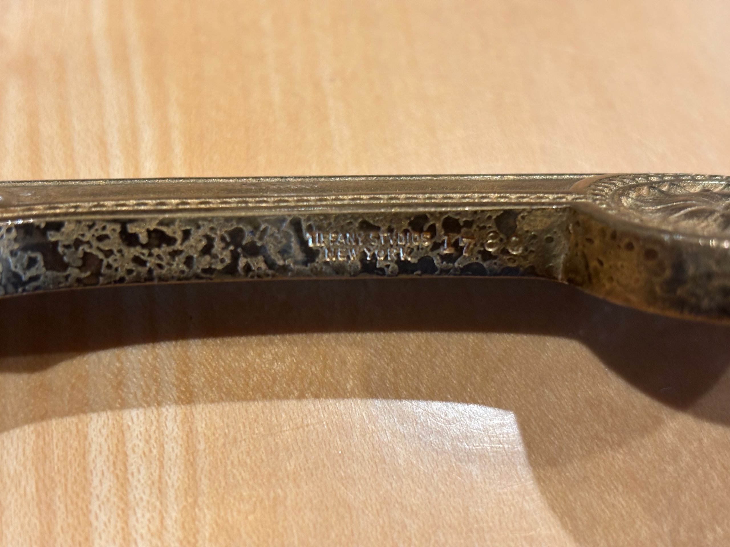 Tiffany Studios New York Adam Pattern Bronze Doré Letter Opener - Image 10