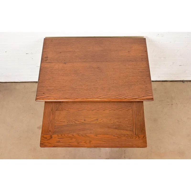 Antique Arts & Crafts Carved Oak Five-Drawer Flat File or Chest of Drawers, Circa 1900 - Image 9