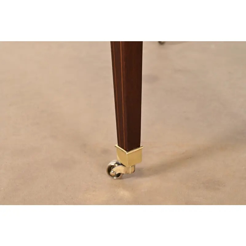 Henredon Federal Banded Mahogany Extension Dining Table, Newly Refinished - Image 10