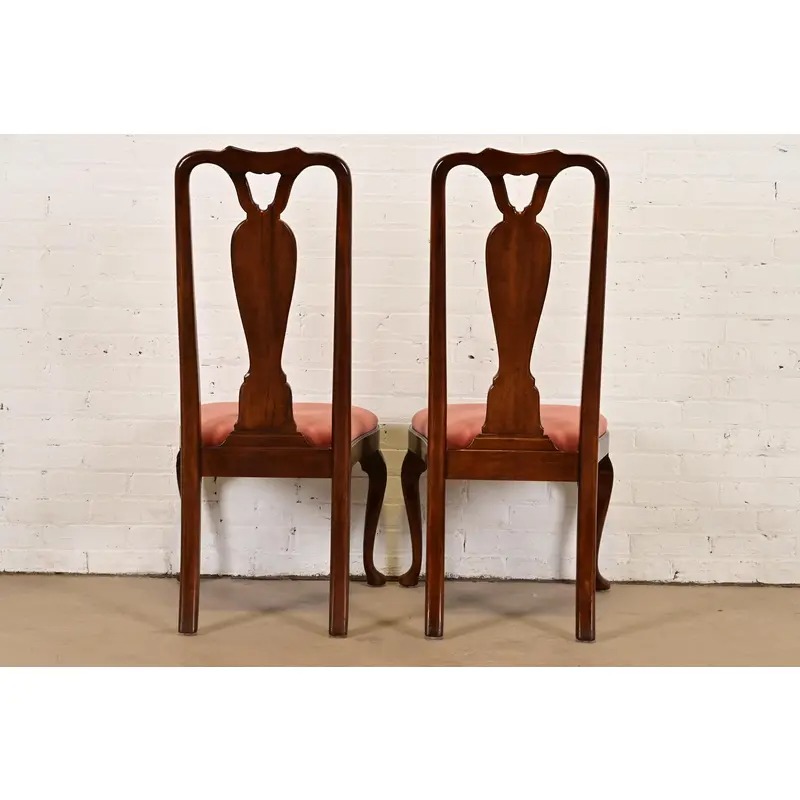 Henredon Queen Anne Solid Mahogany Dining Chairs, Set of Five - Image 10