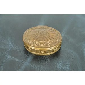 Tiffany Studios New York Adam Pattern Bronze Doré Desk Box or Jewelry Box