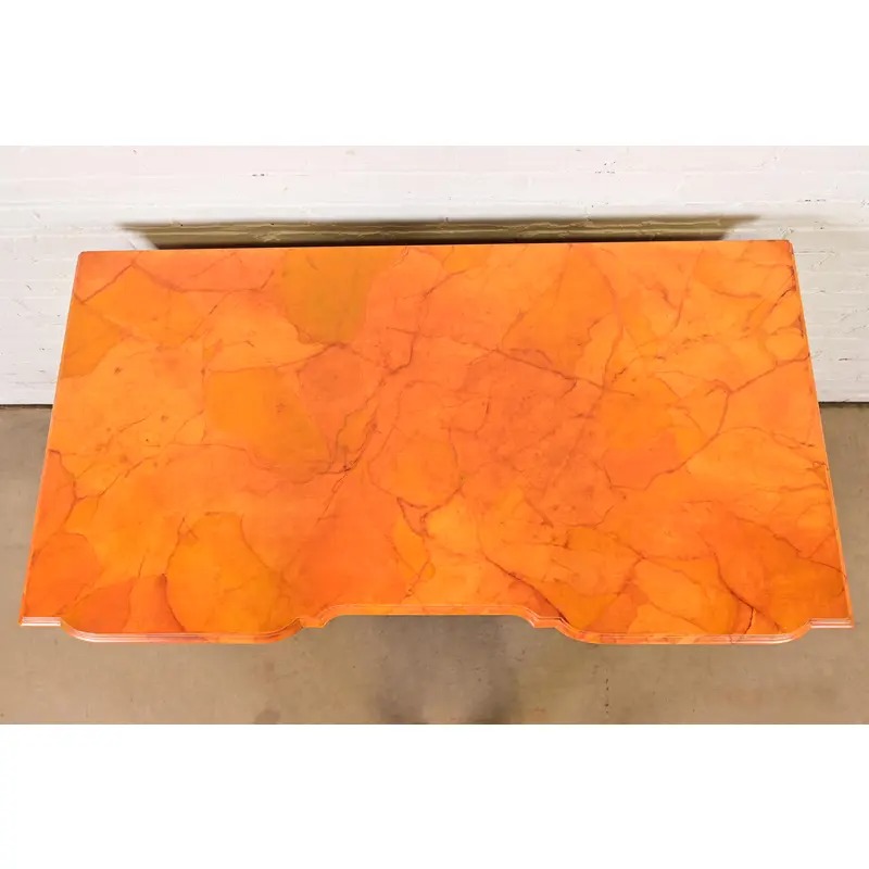 1980s Kindel Furniture Georgian Hand-Painted Block Front Chest of Drawers - Image 12