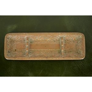 Marshall Field & Co. Antique Viking Bronze Pen Tray, Circa 1910