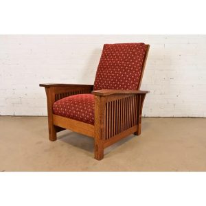 Stickley Mission Oak Arts & Crafts Reclining Morris Lounge Chair
