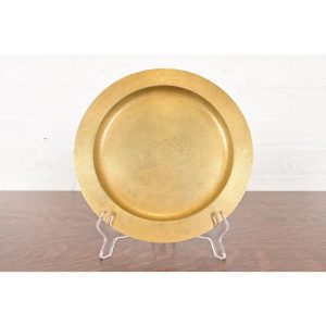 Tiffany Studios New York Bronze Doré Charger Plate or Tray