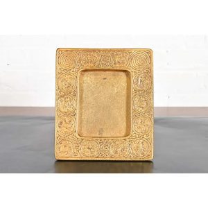Tiffany Studios New York Zodiac Bronze Doré Picture Frame