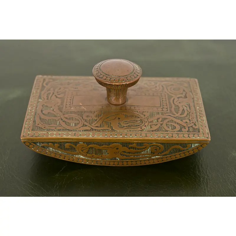 Marshall Field & Co. Antique Viking Bronze Rocker Blotter, Circa 1910 - Image 3