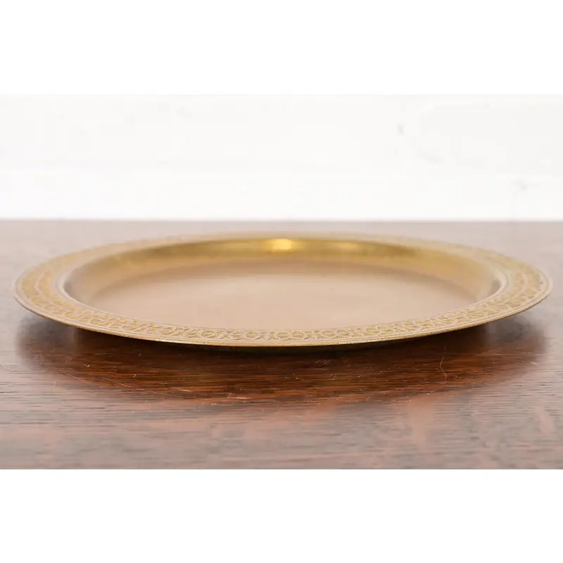 Tiffany Studios New York Bronze Doré Large Charger Plate or Tray With Decorative Border - Image 3