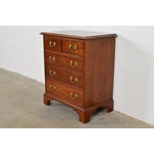 Stickley Georgian Solid Cherry Wood Nightstand or Bachelor Chest
