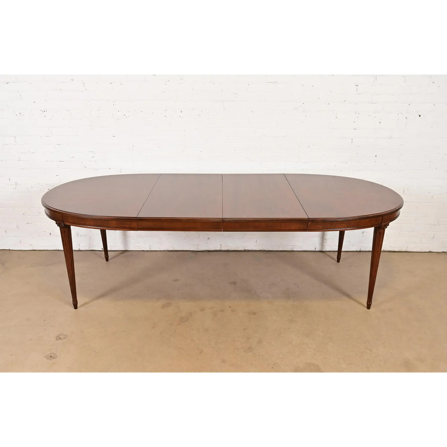 Henredon French Regency Louis XVI Walnut Extension Dining Table, Newly Refinished - Image 2