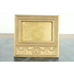 Tiffany Studios New York Adam Pattern Bronze Doré Desk Calendar Frame or Picture Frame