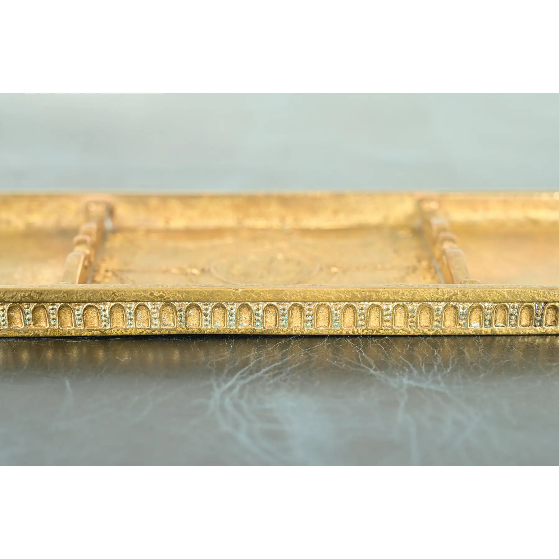 Tiffany Studios New York Adam Pattern Bronze Doré Pen Tray - Image 5