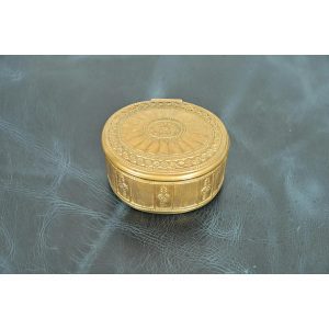 Tiffany Studios New York Adam Pattern Bronze Doré Inkwell